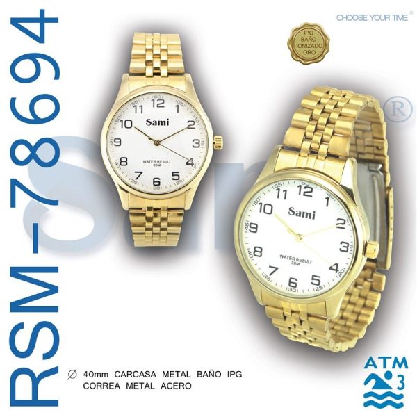RELOJ SAMI CAB METAL RED DOR IPG NOS 3ATM - Image 2